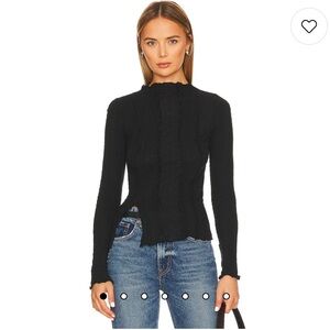 FREE PEOPLE Lula Top in Washed Black